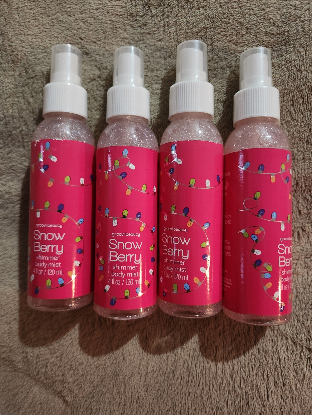 Groovi Beauty Snow Berry Shimmer Body Mist - Pink